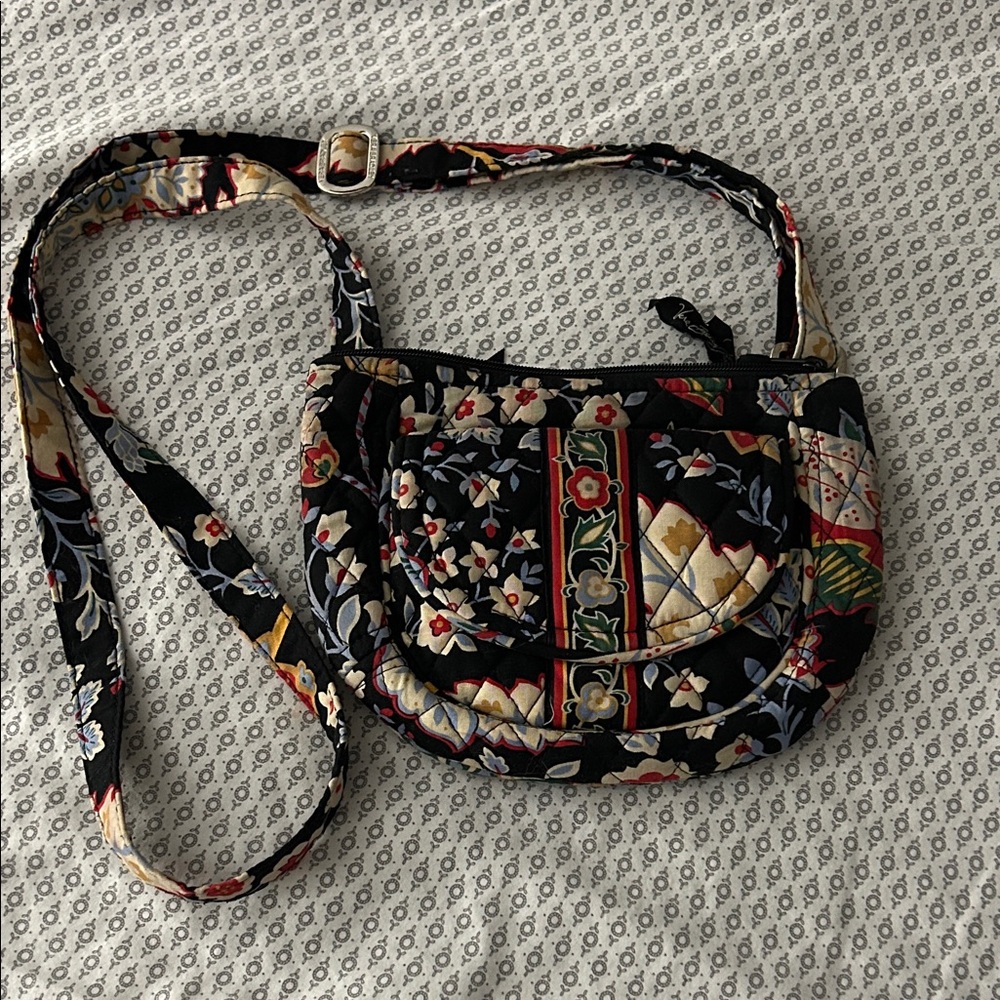Vera Bradley Floral Black Crossbody Bag